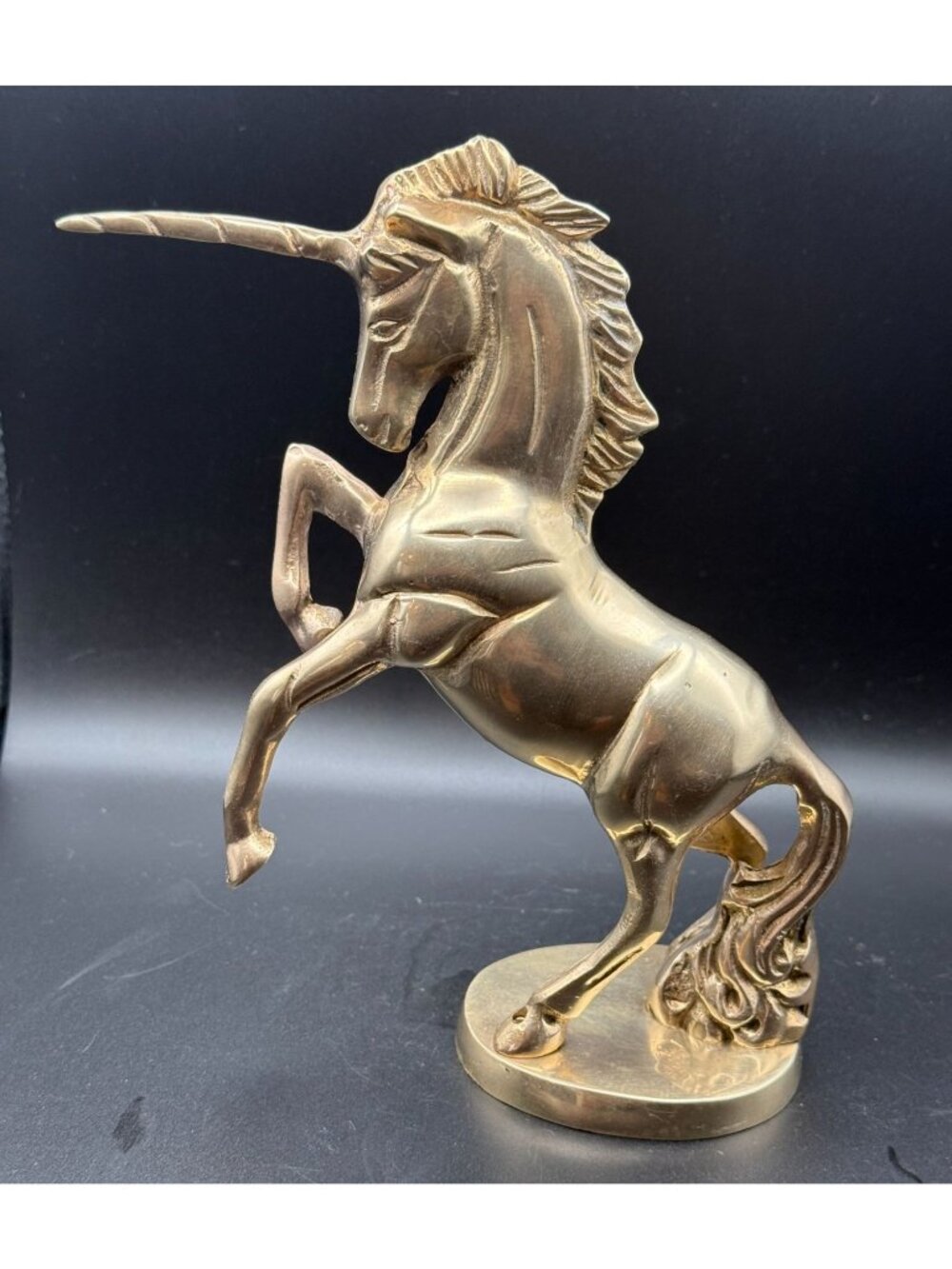 Vintage Solid Brass Unicorn Figurine - Picture 2 of 4